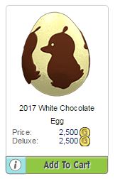 white chocolate egg