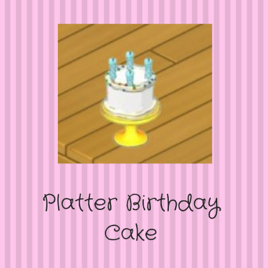 platter birthday cake