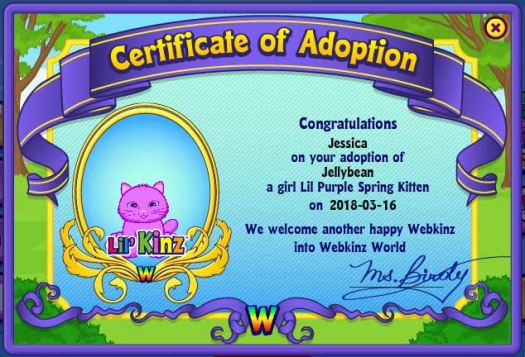 adoption certificate